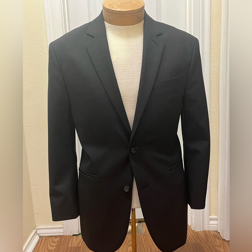 Express Black Pinstripe suit 38 short